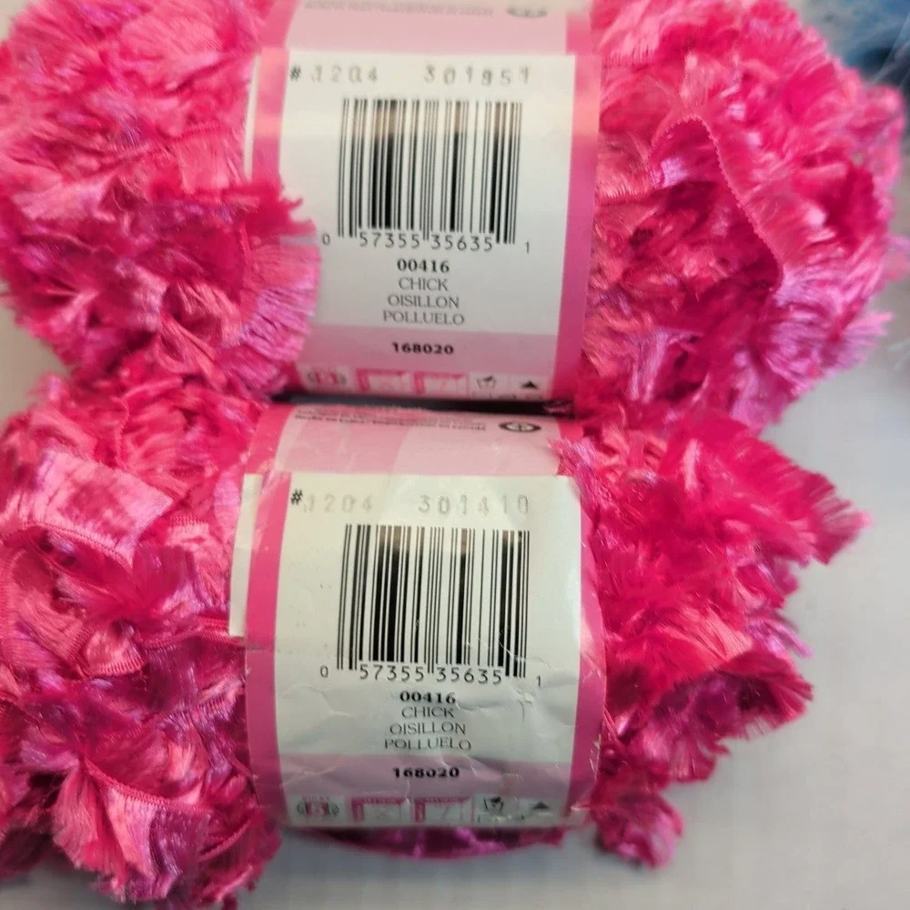 Novelty Yarn Lot Bernat Boa Lion Brand Fun Fur Premier City Life Patons 9 Skeins
